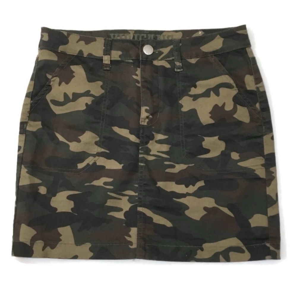 VIP Jeans Stretchy Camo Camouflage Mini Skirt